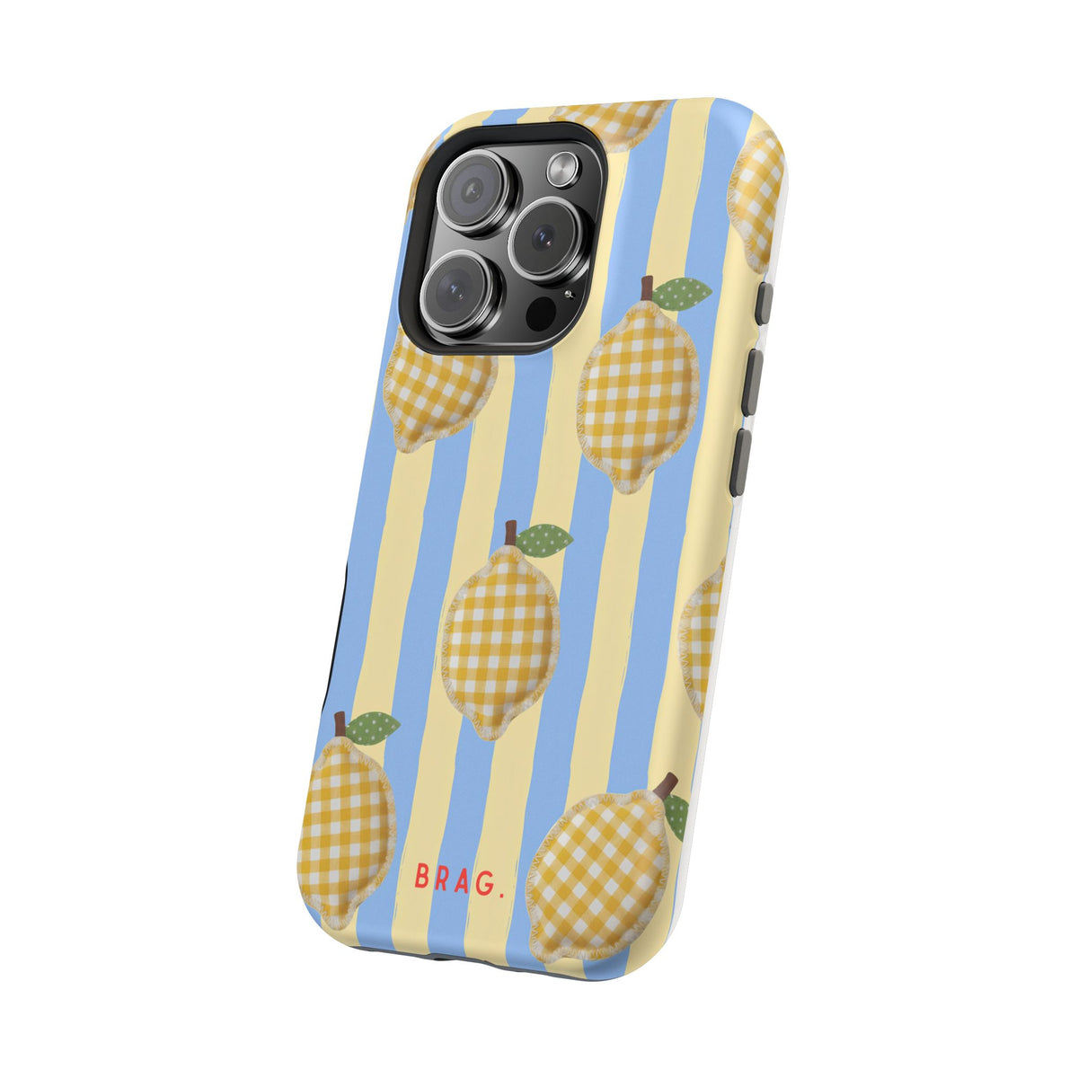 Lemon checks Magnetic Impact-Resistant Phone Case