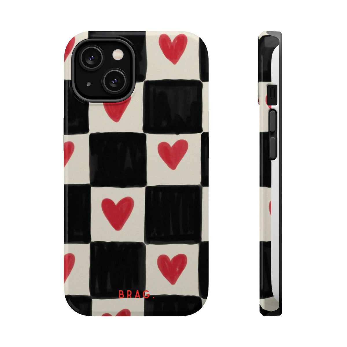 Heart Check Magnetic Impact-Resistant Phone Case