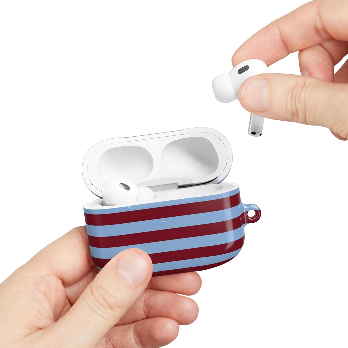 Varsity Stripe AirPod Case – Slim Protective Charging Case