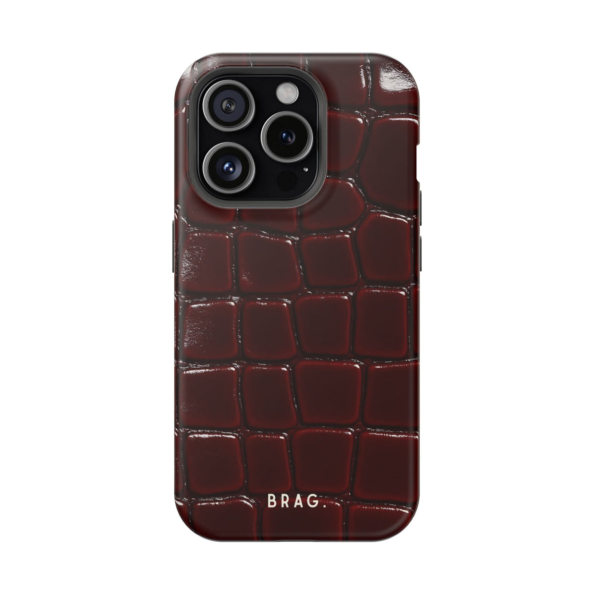 Cherry Leather Magnetic Impact-Resistant Phone Case