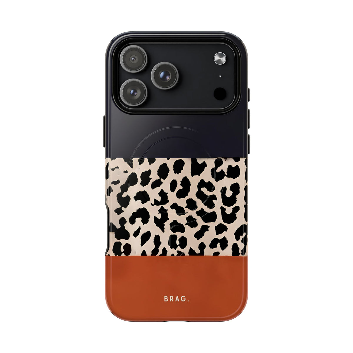 Leopard Block MagSafe Tough Phone Case — Magnetic Protective Cover