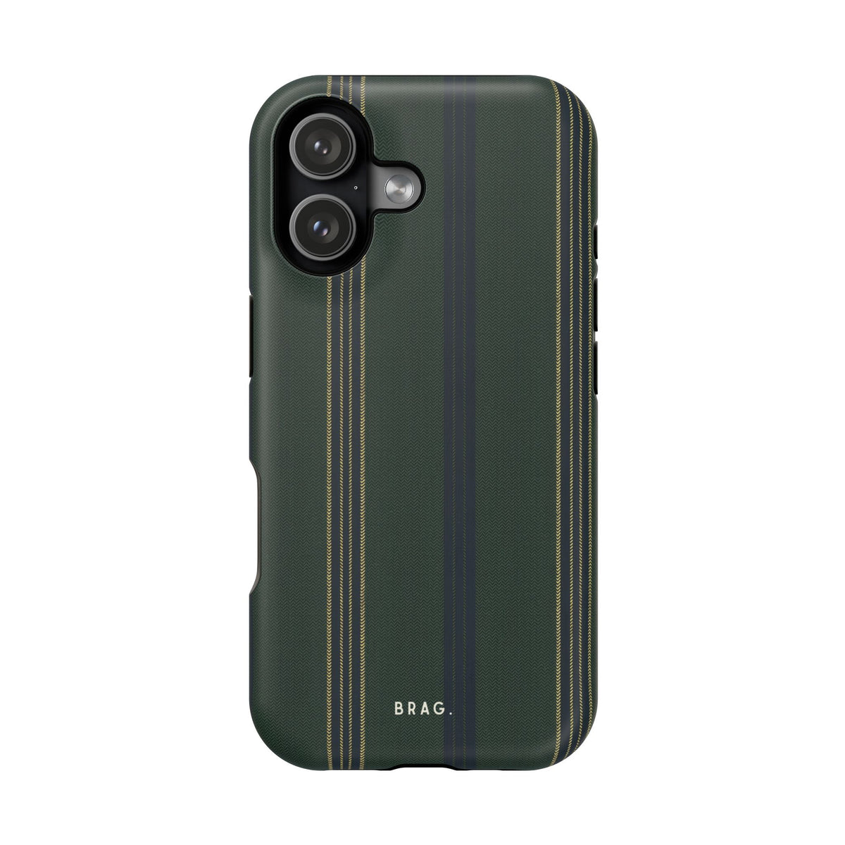 Olive Pinstripe Magnetic Impact-Resistant Phone Case