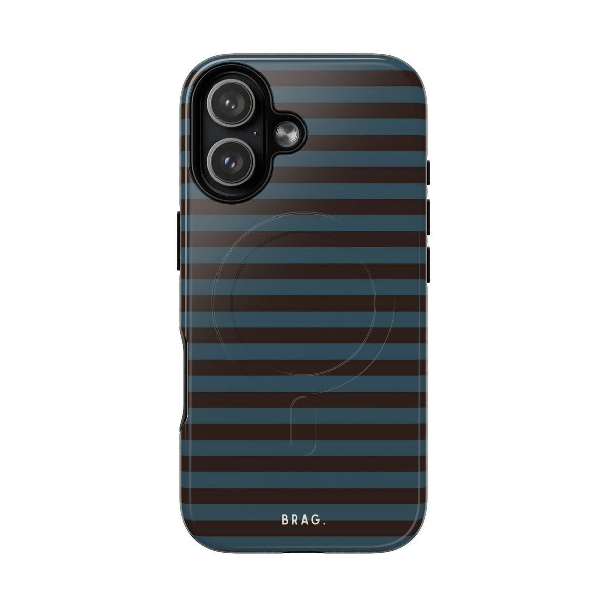 Seaside Stripe MagSafe Tough Phone Case — Magnetic Protective Cover