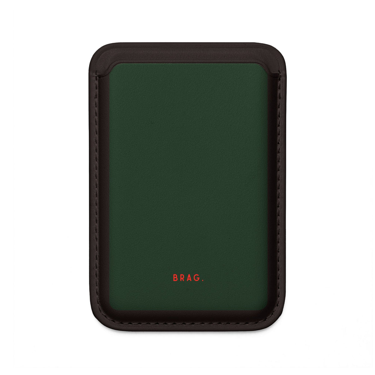 Brag Green MagSafe Vegan Wallet — Slim Phone Card Holder