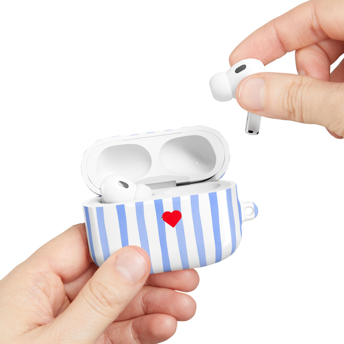 Blue Heart AirPod Case – Slim Protective Charging Case