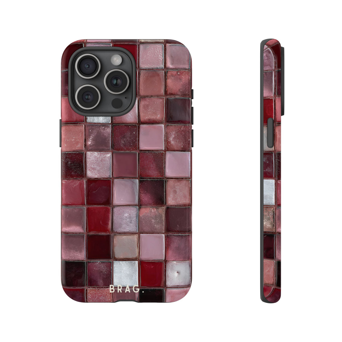 Cherry Tile Tough Phone Case – Shockproof Protective iPhone Cover