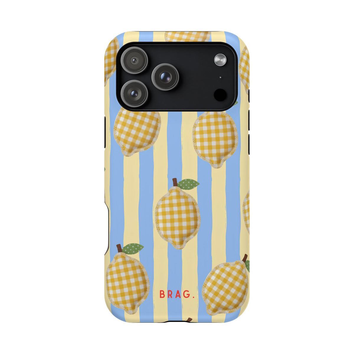 Lemon checks Magnetic Impact-Resistant Phone Case