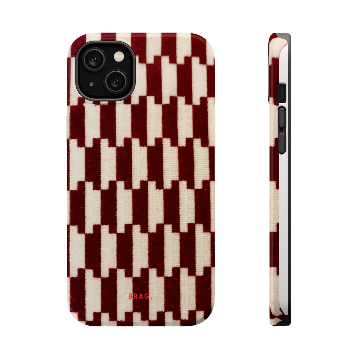 Wine & Cream Magnetic Impact-Resistant Phone Case