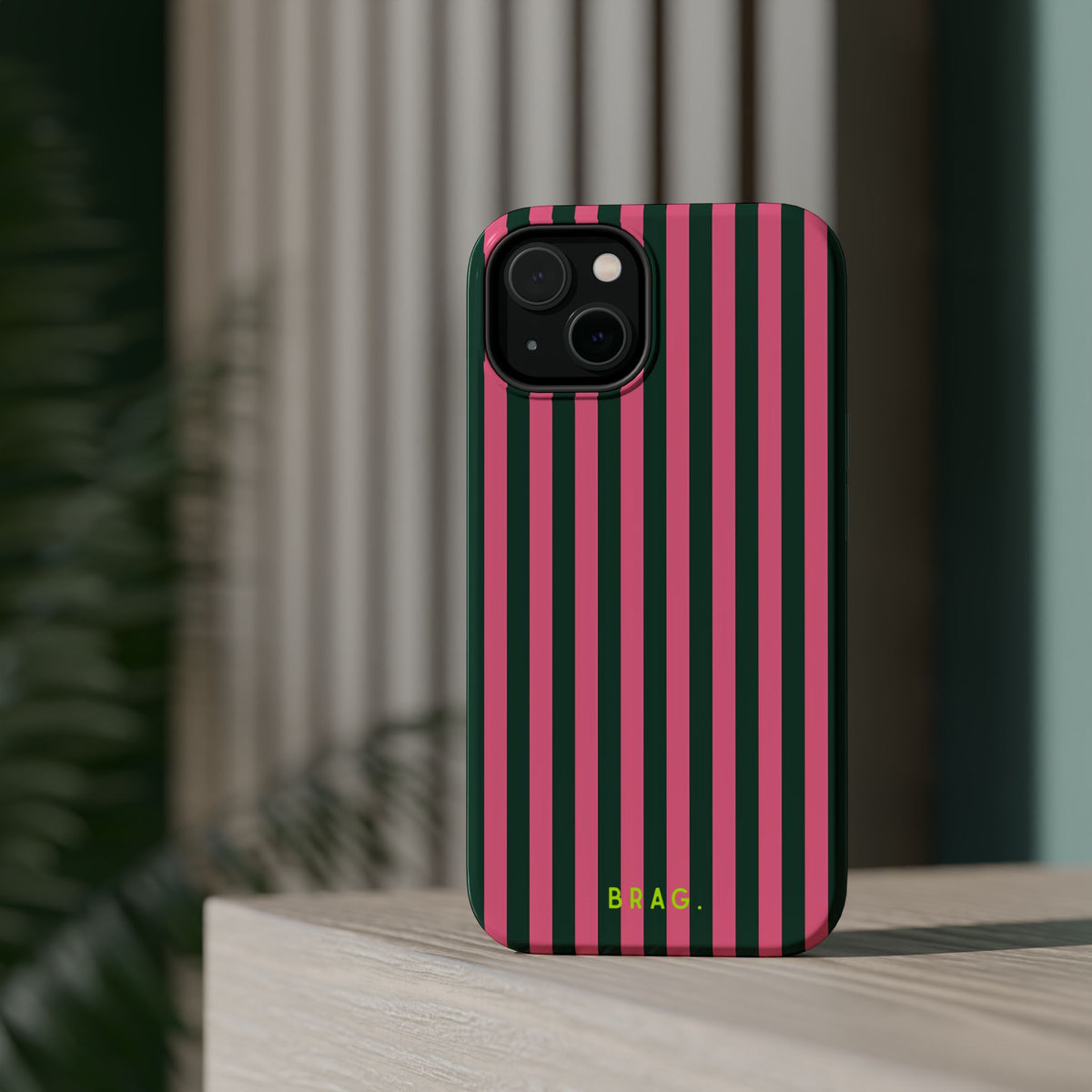 Flamingo Stripe Magnetic Impact-Resistant Phone Case