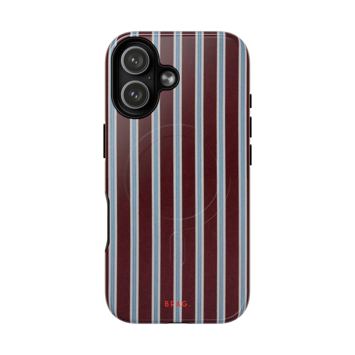 Maroon Lines MagSafe Tough Phone Case — Magnetic Protective Cover