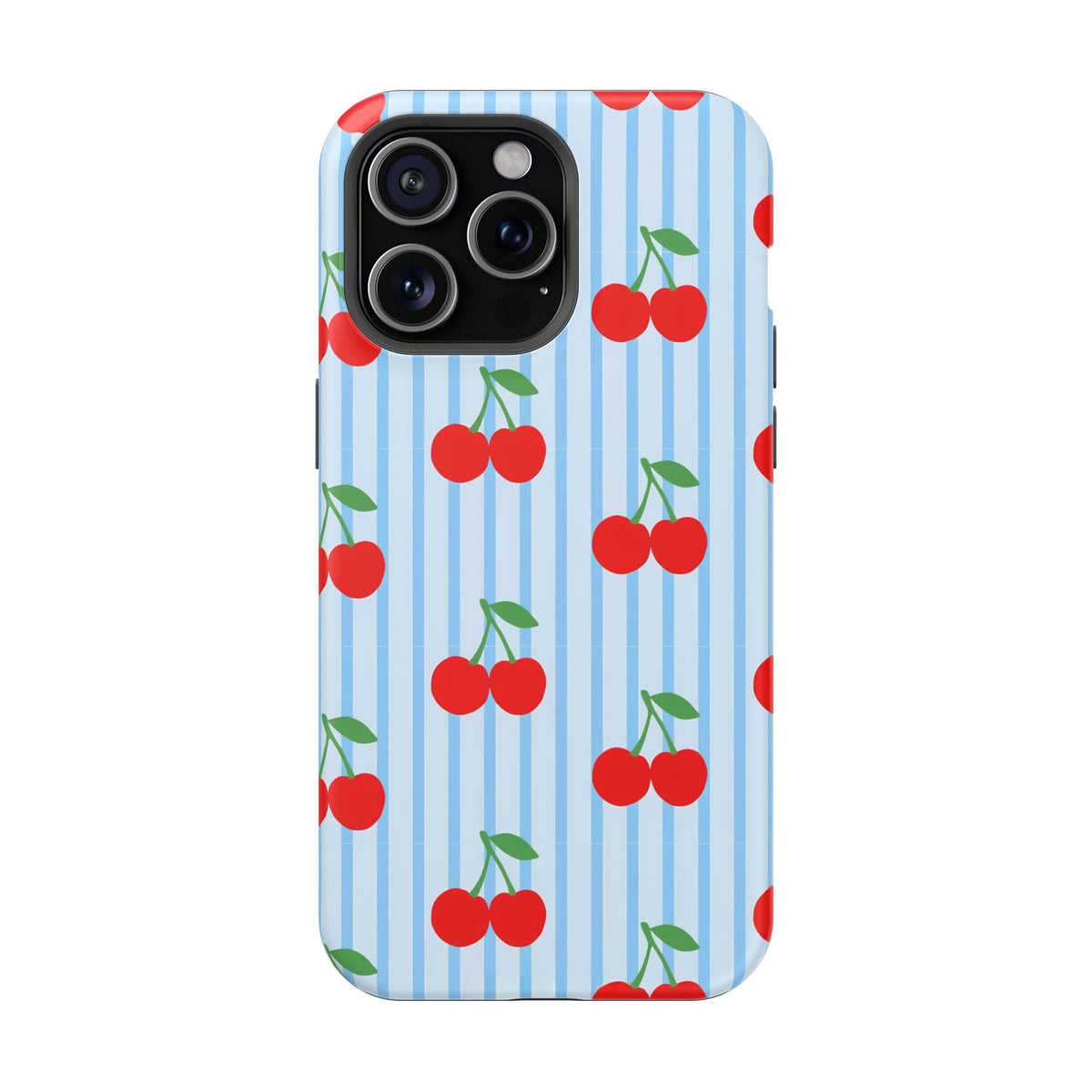 Sunday Market Magnetic Impact Phone Case — Blue Stripe Retro Design