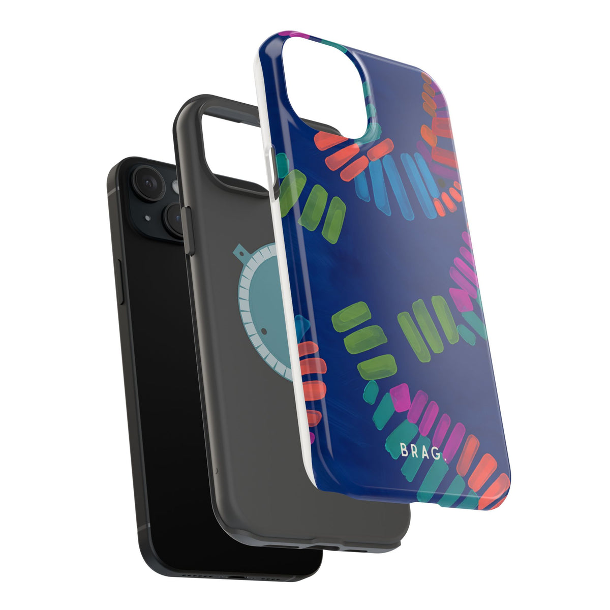 Blue Palm Magnetic Impact-Resistant Phone Case