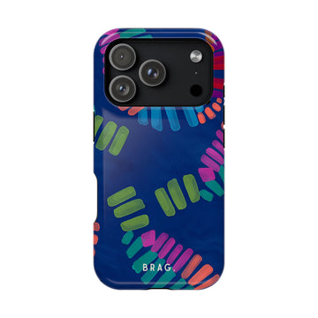 Blue Palm Magnetic Impact-Resistant Phone Case