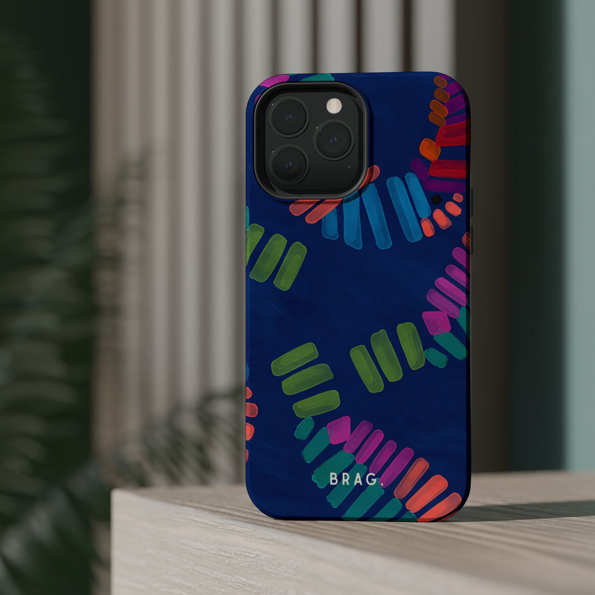 Blue Palm Magnetic Impact-Resistant Phone Case