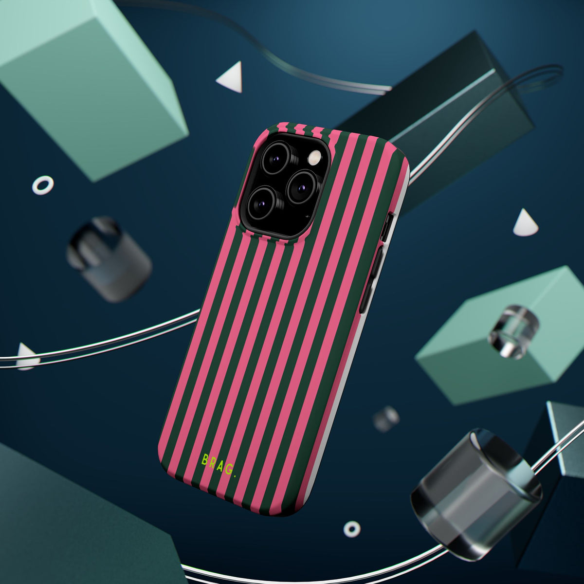 Flamingo Stripe Magnetic Impact-Resistant Phone Case