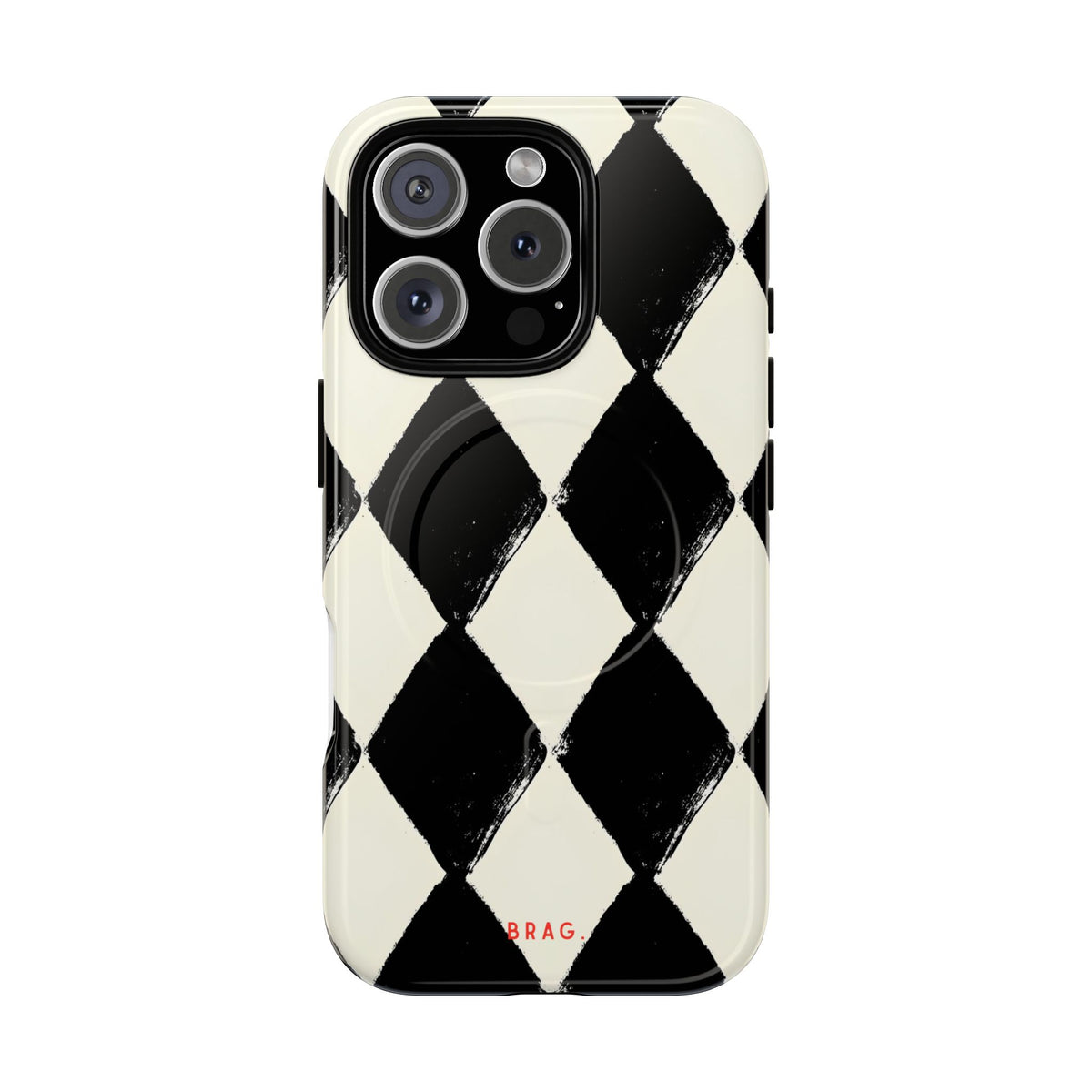 Ivory Harlequin MagSafe Tough Phone Case — Magnetic Protective Cover