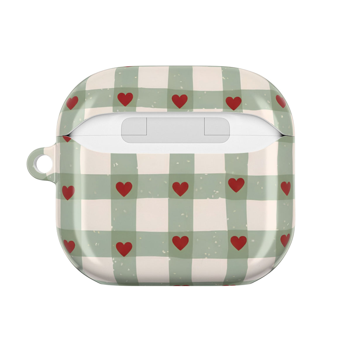 Mint Hearts AirPod Case – Slim Protective Charging Case