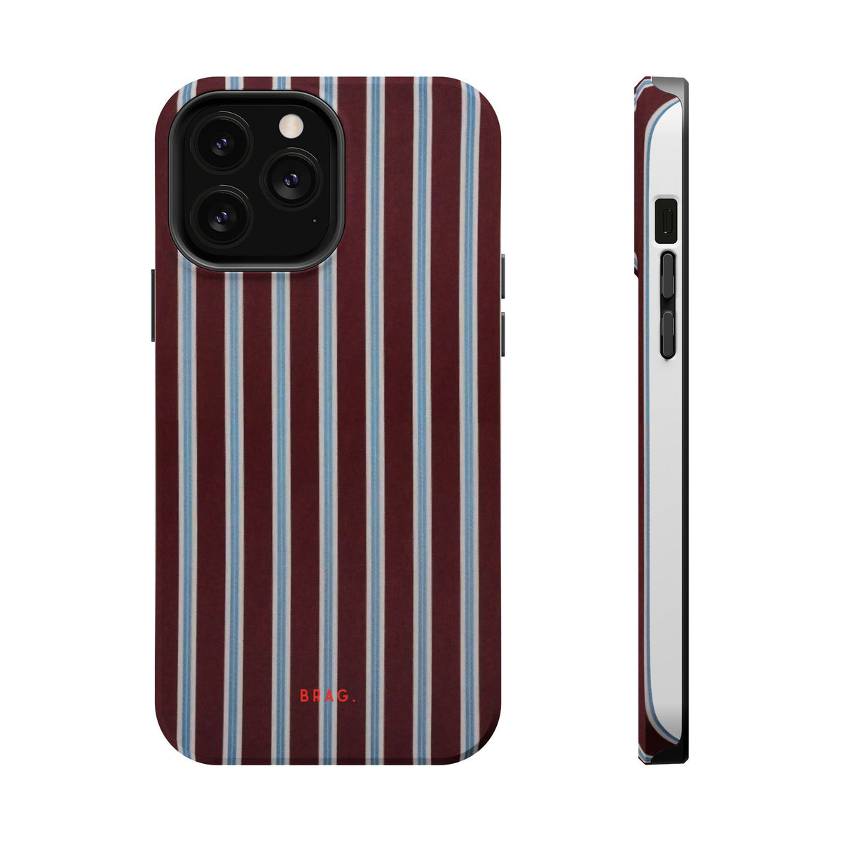 Maroon Lines Magnetic Impact-Resistant Phone Case