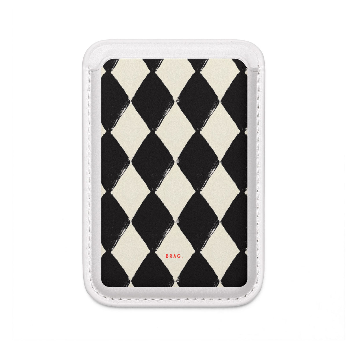 Ivory Harlequin MagSafe Vegan Wallet — Slim Phone Card Holder