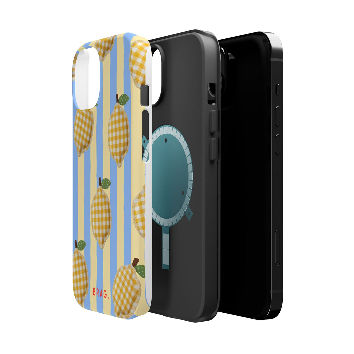 Lemon checks Magnetic Impact-Resistant Phone Case