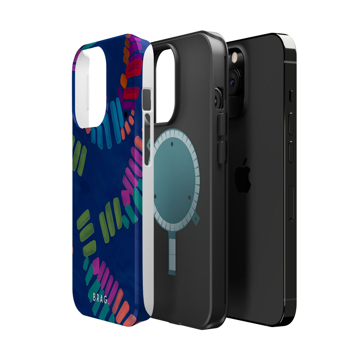 Blue Palm Magnetic Impact-Resistant Phone Case