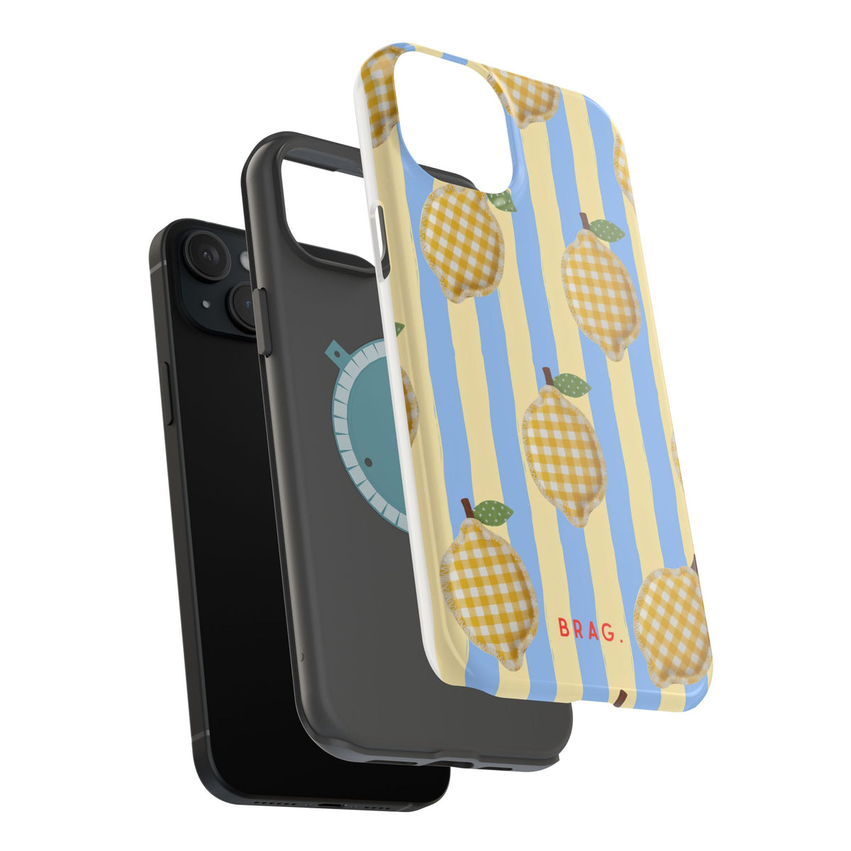 Lemon checks Magnetic Impact-Resistant Phone Case