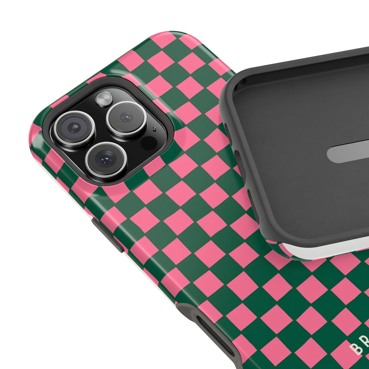 Rasberry Checks Magnetic Impact-Resistant Phone Case