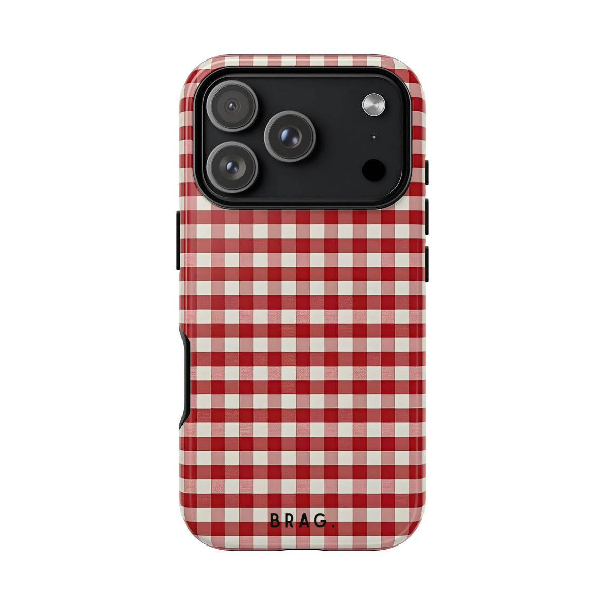 Red Gingham Tough Phone Case – Shockproof Protective iPhone Cover