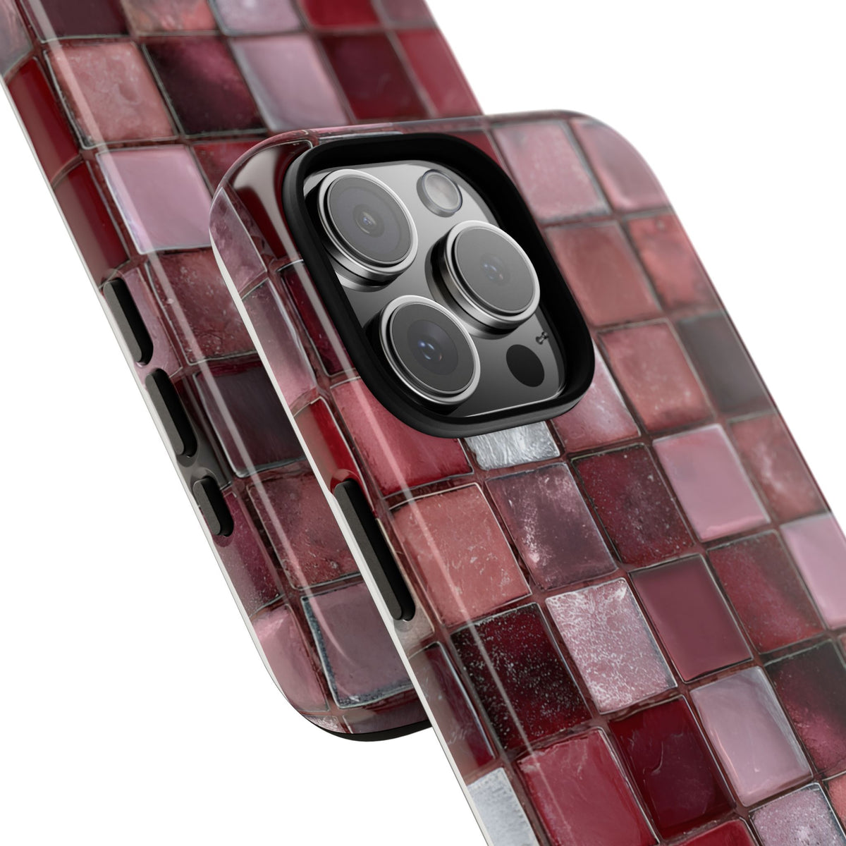 Cherry Tile Tough Phone Case – Shockproof Protective iPhone Cover
