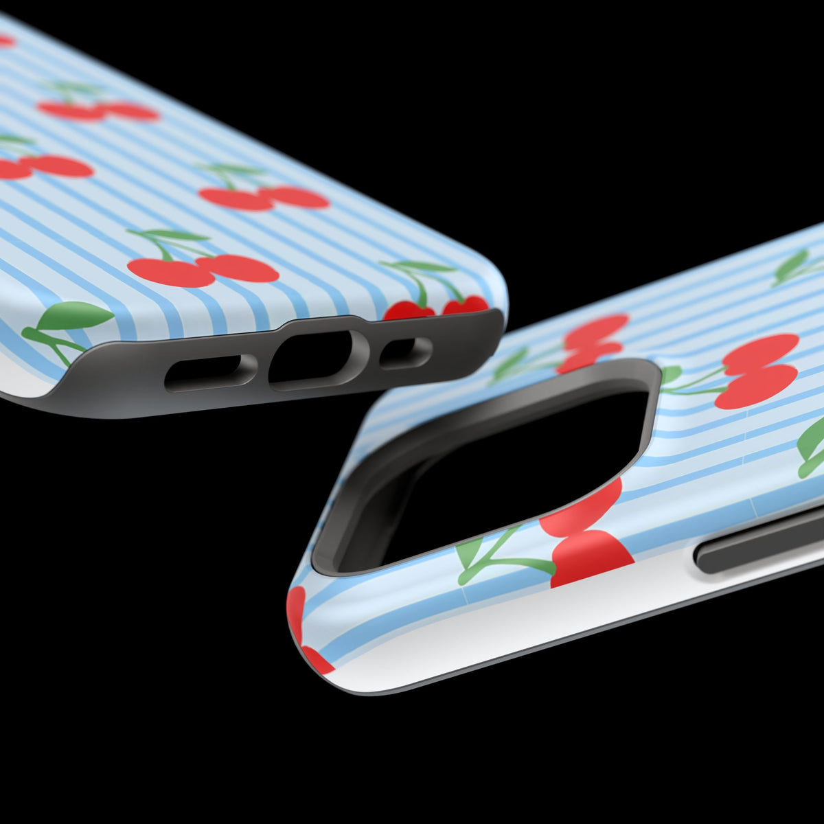 Sunday Market Magnetic Impact Phone Case — Blue Stripe Retro Design