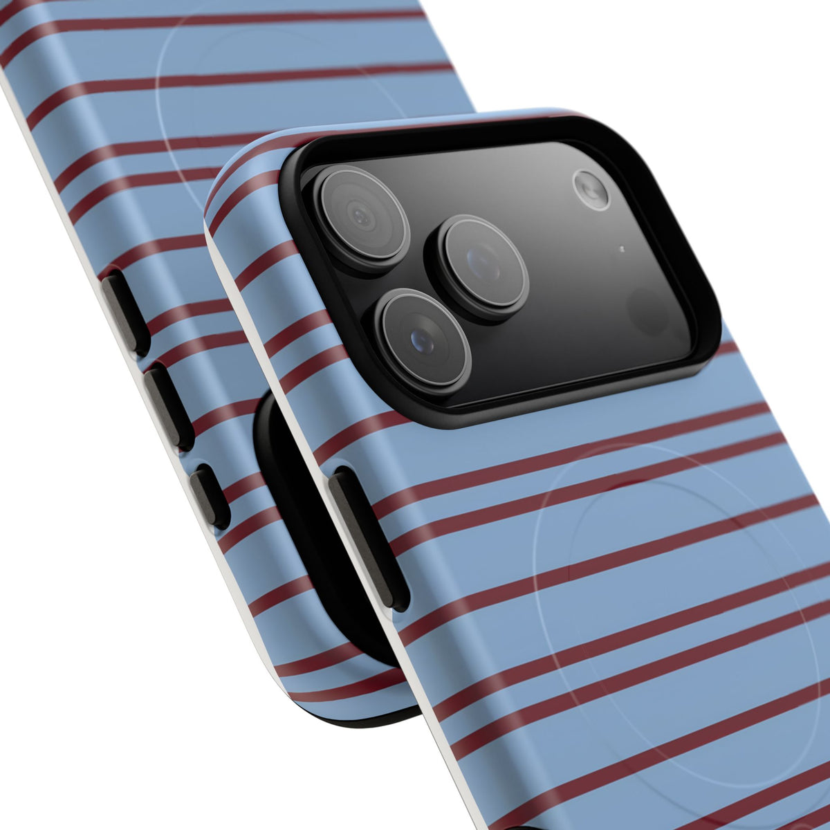 Nautical Stripe MagSafe Tough Phone Case — Magnetic Protective Cover
