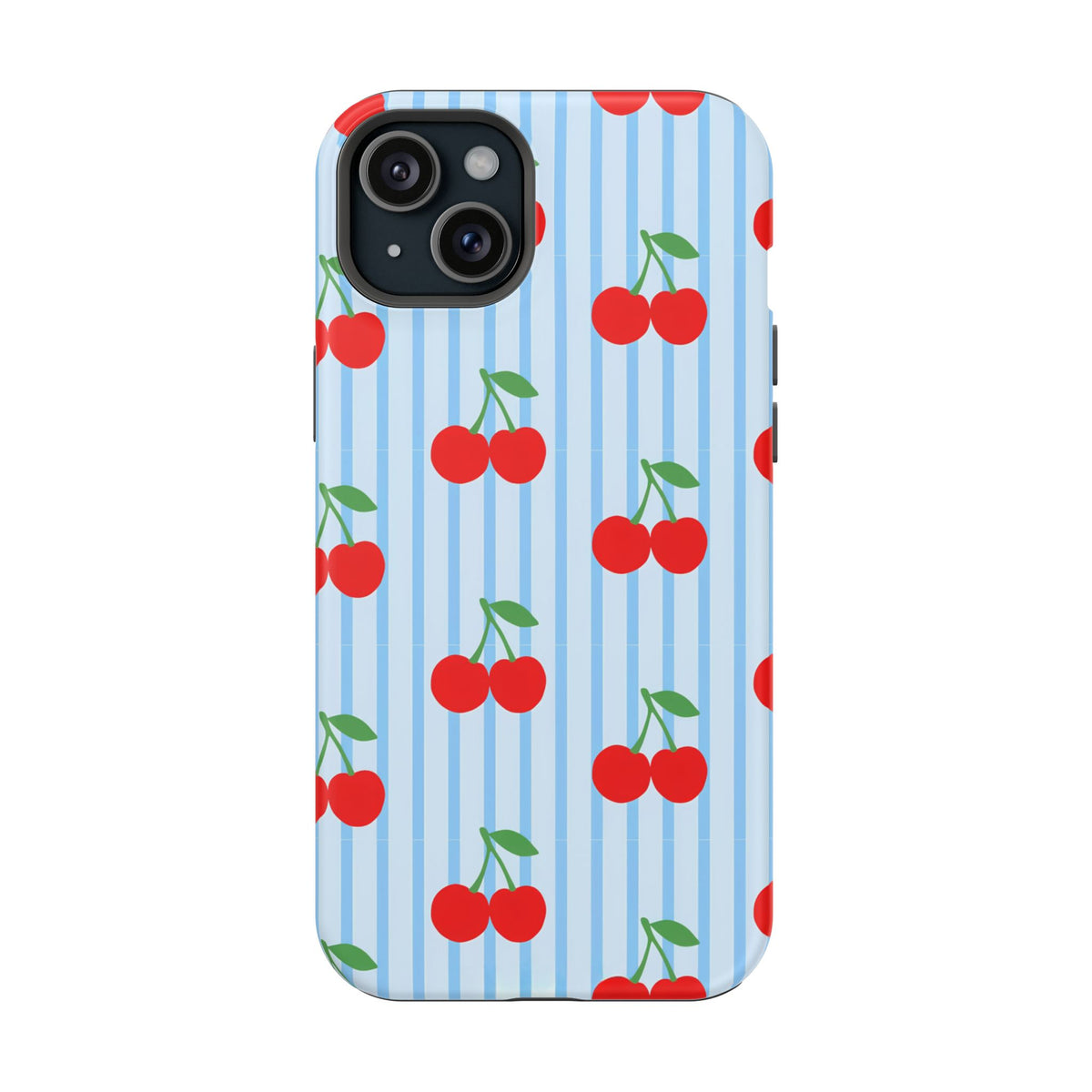 Sunday Market Magnetic Impact Phone Case — Blue Stripe Retro Design