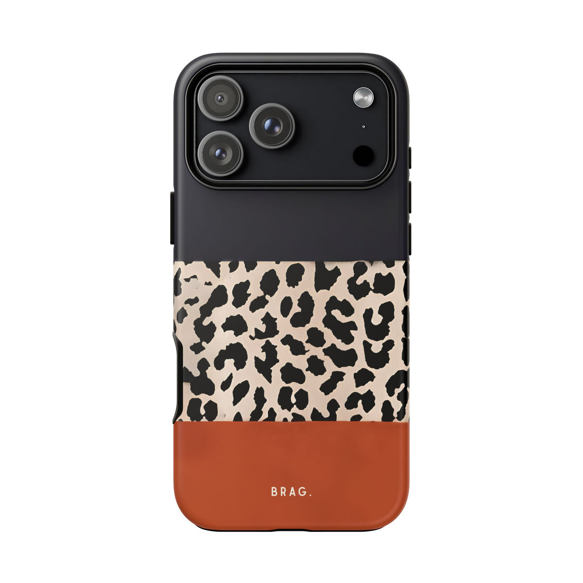 Leopard Block Tough Phone Case – Shockproof Protective iPhone Cover