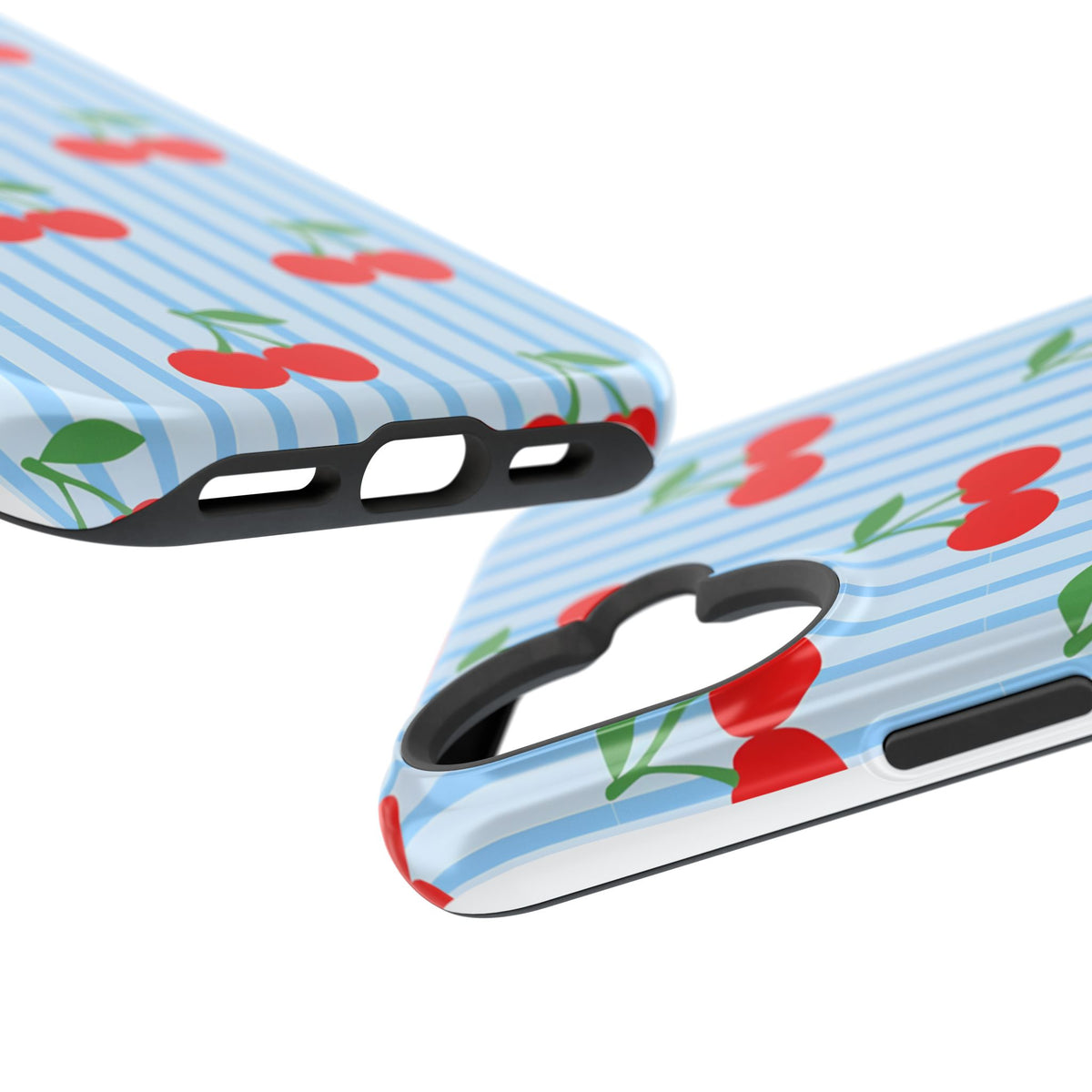 Sunday Market Magnetic Impact Phone Case — Blue Stripe Retro Design