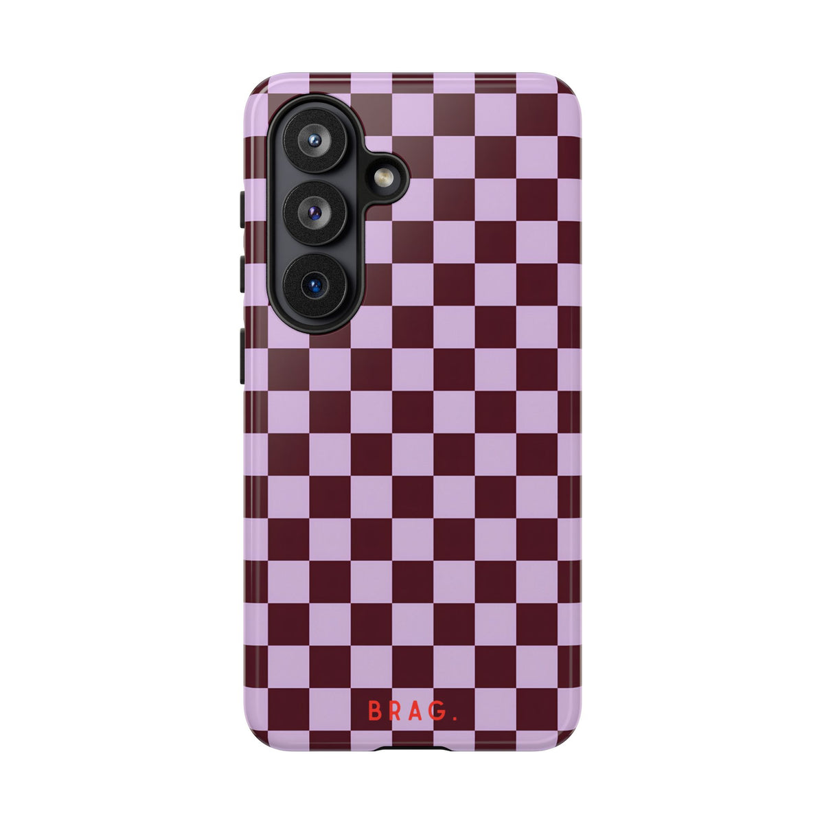 Cherry Check Tough Phone Case – Shockproof Protective iPhone Cover