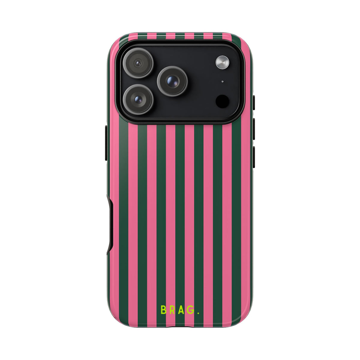 Flamingo Stripe Tough Phone Case – Shockproof Protective iPhone Cover