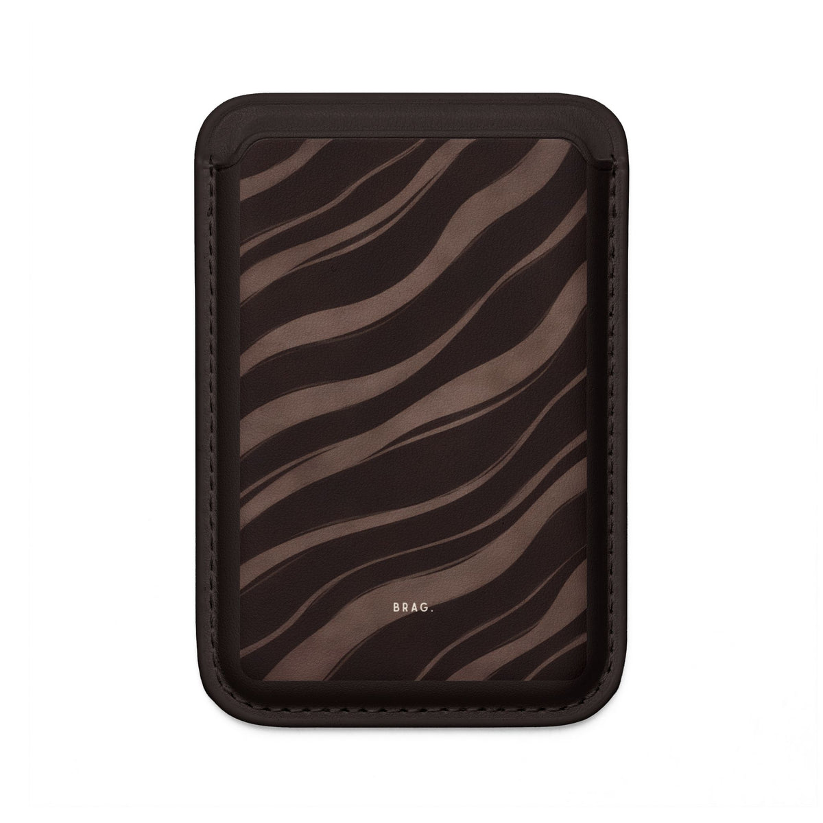 Zebra Wave MagSafe Vegan Wallet — Slim Phone Card Holder
