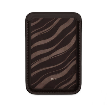 Zebra Wave MagSafe Vegan Wallet — Slim Phone Card Holder