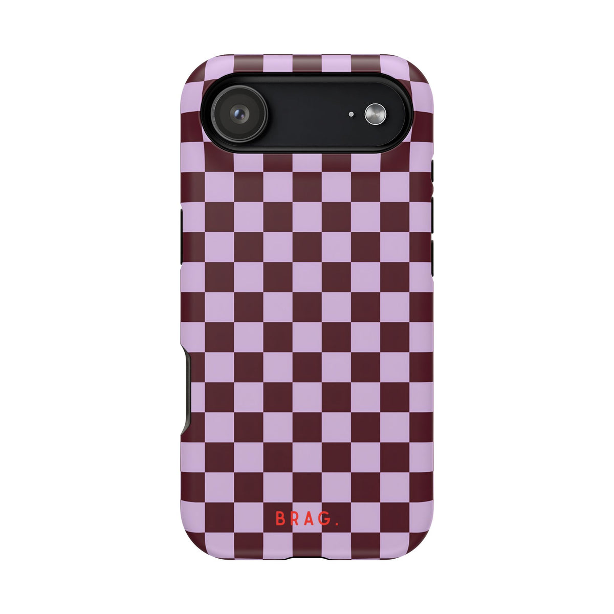 Cherry Check Magnetic Impact-Resistant Phone Case