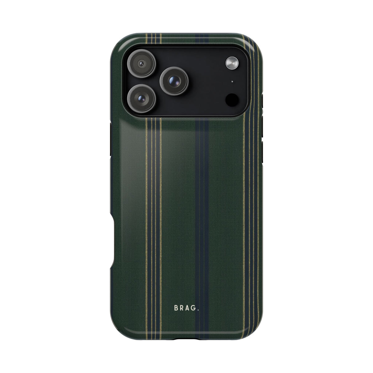 Olive Pinstripe Magnetic Impact-Resistant Phone Case