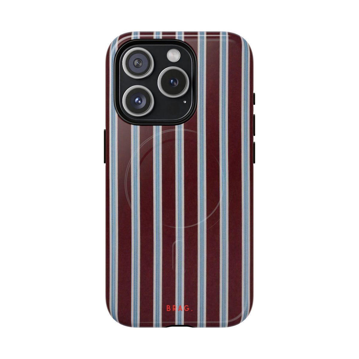 Maroon Lines MagSafe Tough Phone Case — Magnetic Protective Cover