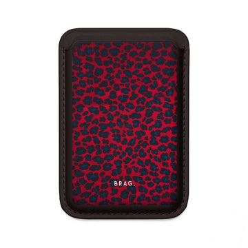 Red Flag MagSafe Vegan Wallet — Slim Phone Card Holder