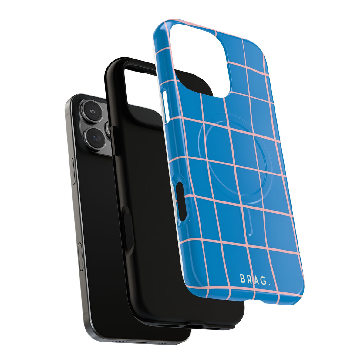Coastal Grid MagSafe Tough Phone Case — Magnetic Protective Cover