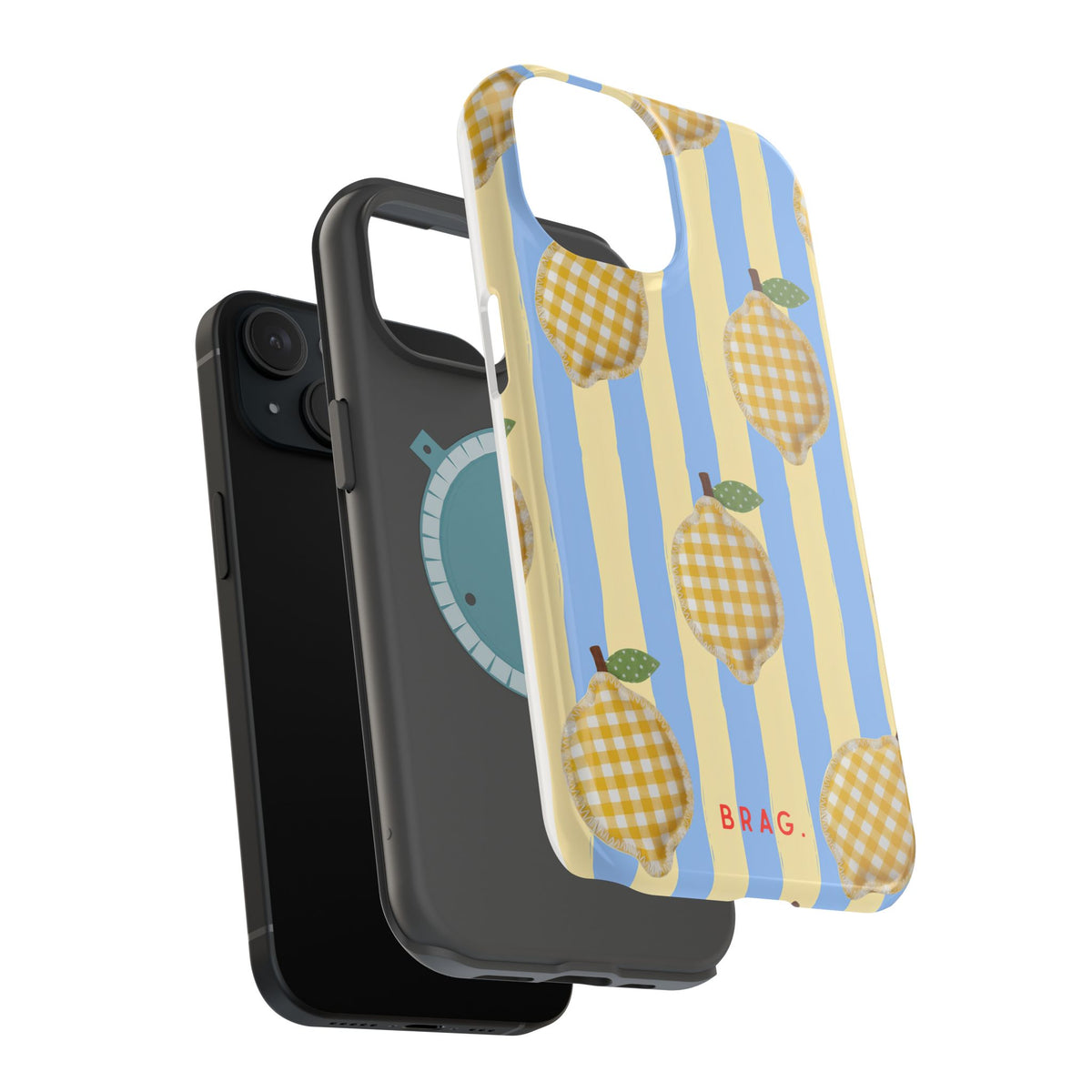 Lemon checks Magnetic Impact-Resistant Phone Case