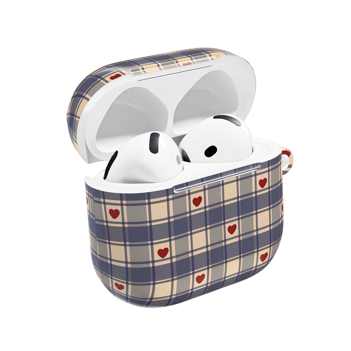 Heart Plaid AirPod Case – Slim Protective Charging Case