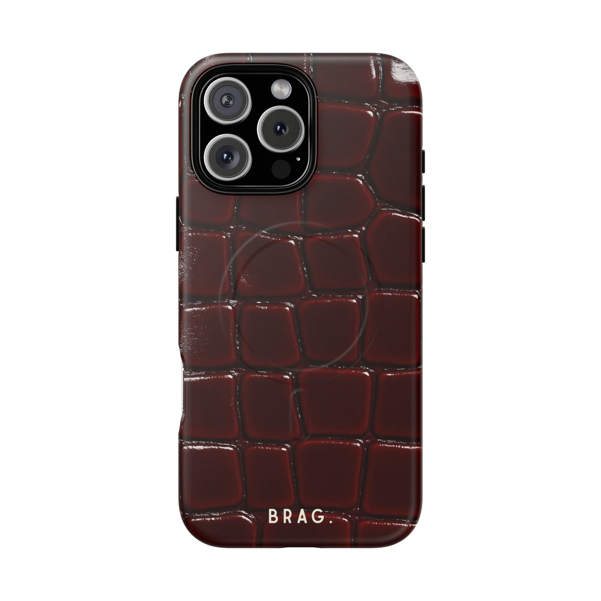 Cherry Leather MagSafe Tough Phone Case — Magnetic Protective Cover