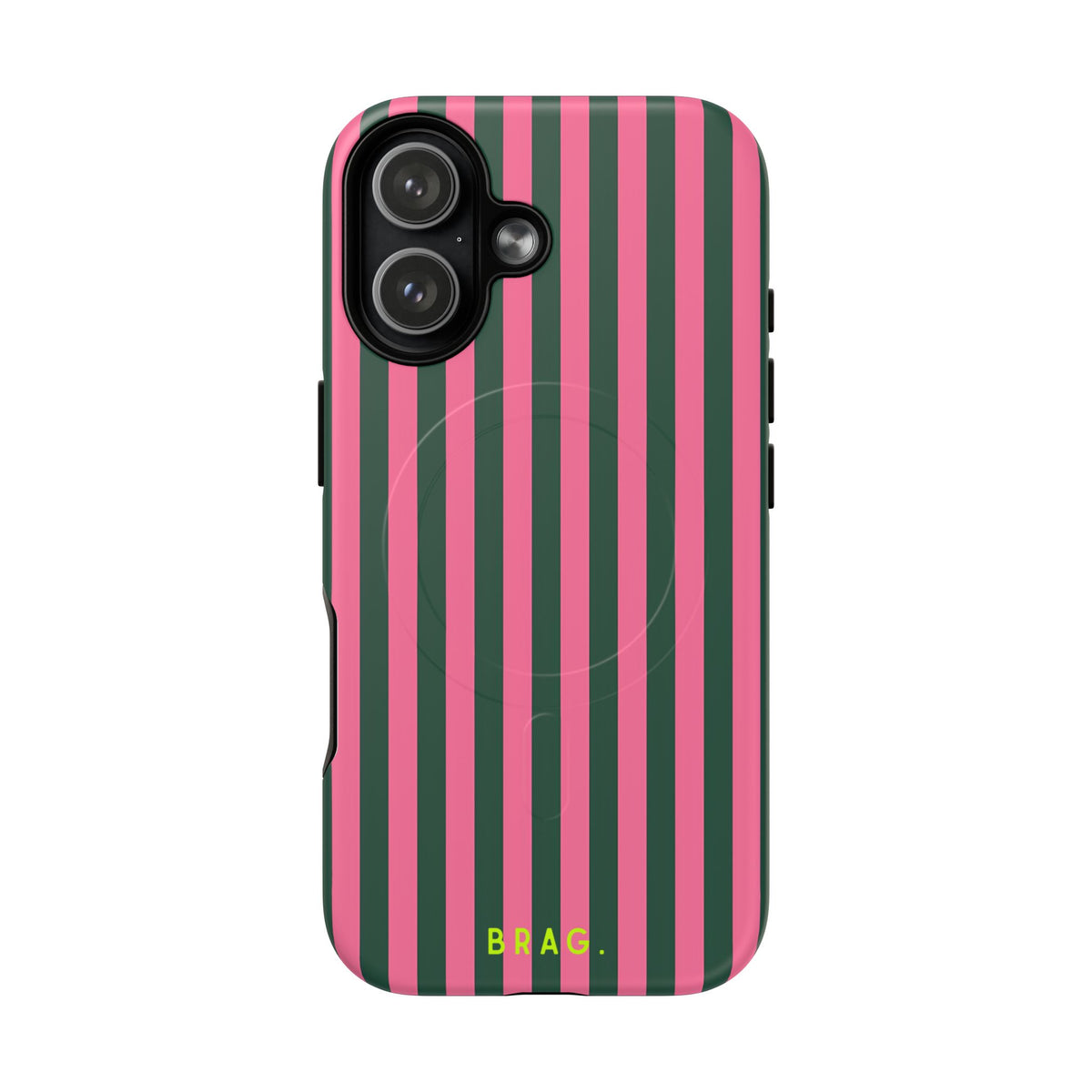 Flamingo Stripe MagSafe Tough Phone Case — Magnetic Protective Cover