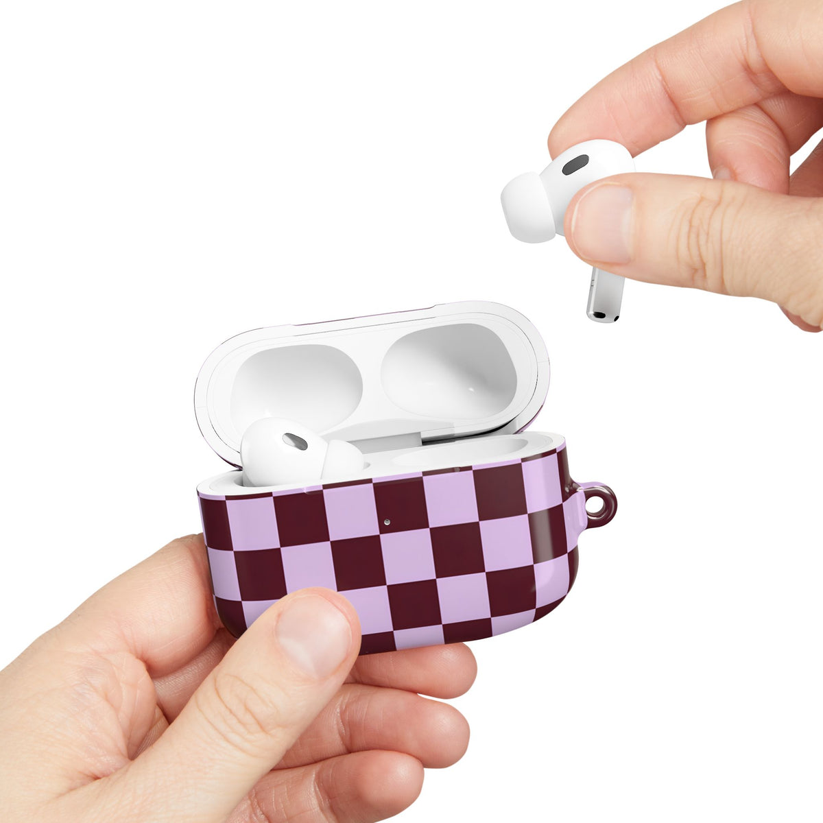 Cherry Check AirPod Case – Slim Protective Charging Case
