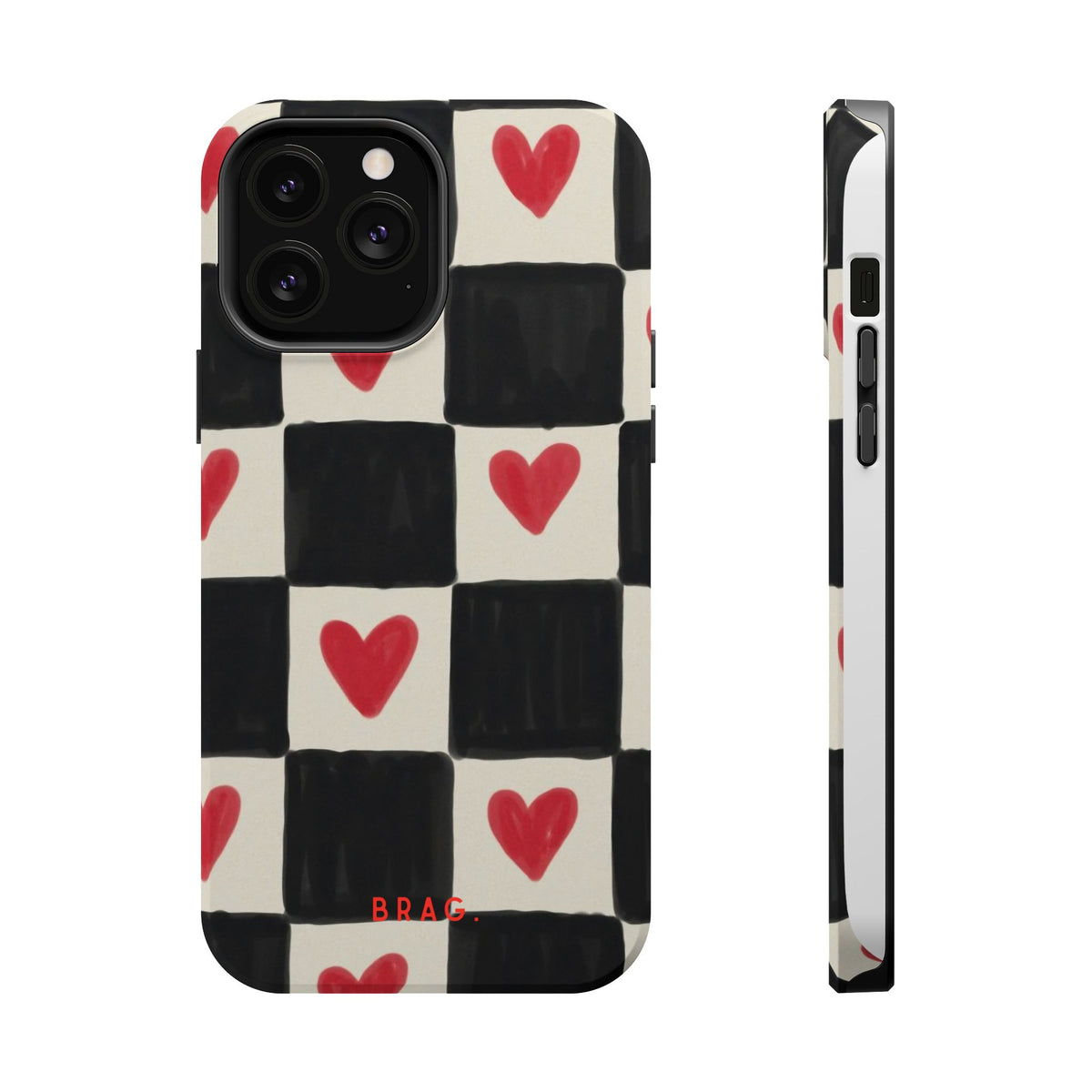 Heart Check Magnetic Impact-Resistant Phone Case