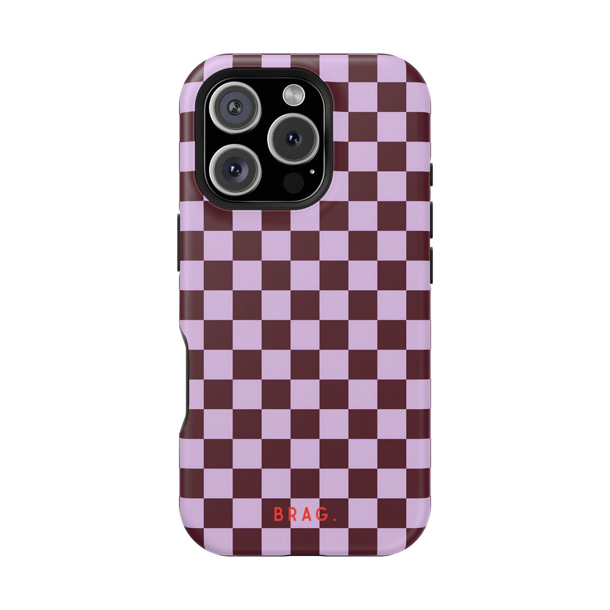 Cherry Check Magnetic Impact-Resistant Phone Case